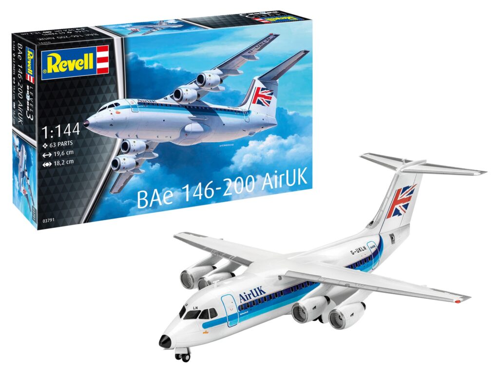 BAe 146-200 AirUK plane model in 1-144 461376